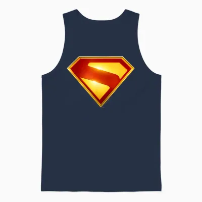 Superman (2025) Modern S-Shield Shiny Chest Emblem Unisex Tank Top - Navy