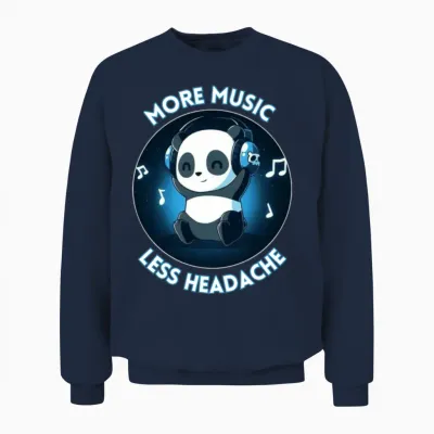 Panda Music Unisex Sweatshirt - Navy
