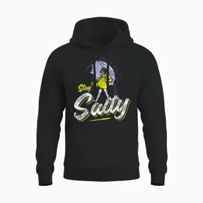 Vintage Salty Meme All These Flavors Girl Holding Umbrella Unisex Hoodie - Black