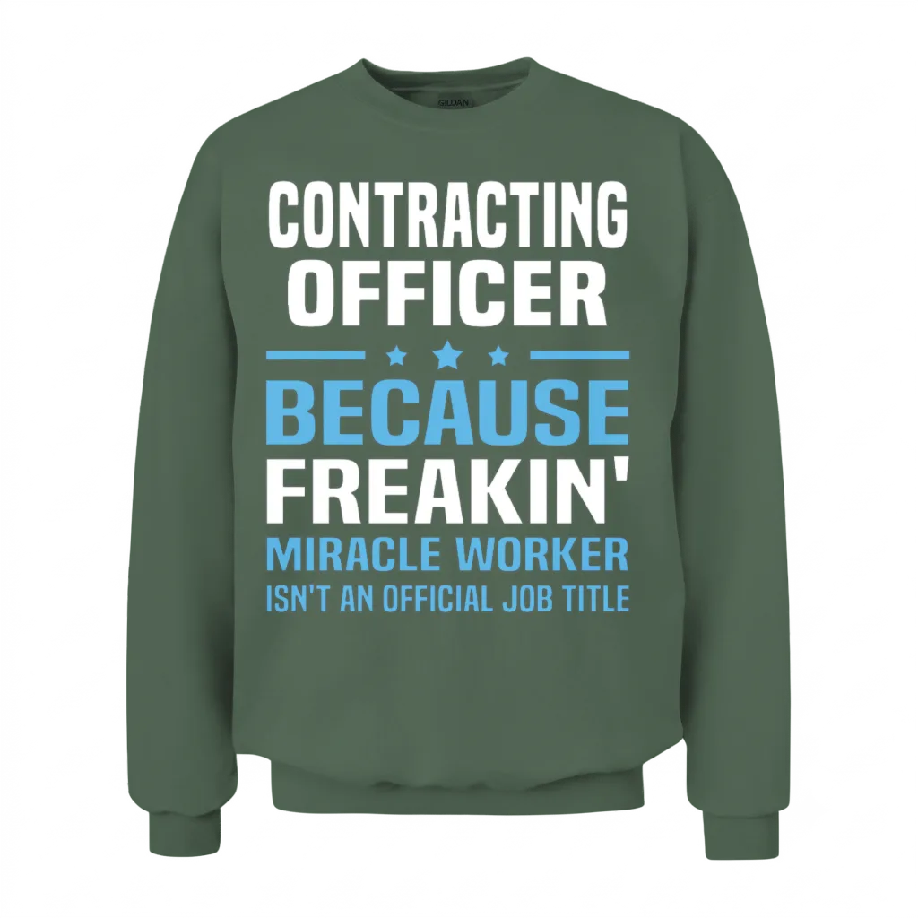 Contracting Officer Police & Law Unisex Sweatshirt - Military Green