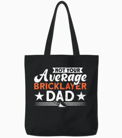 Bricklayer Brickmason Masonry Tote Bags - Black