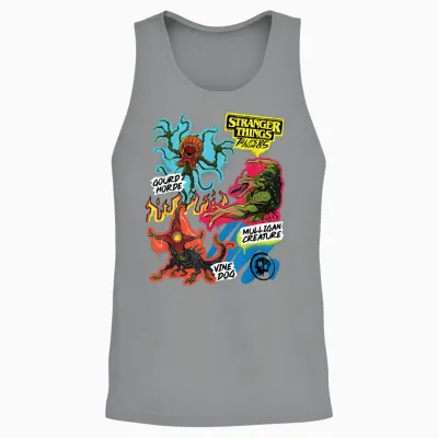 Stranger Things Tales from '85 Monsters Scrapbook Unisex Tank Top - Sport Grey