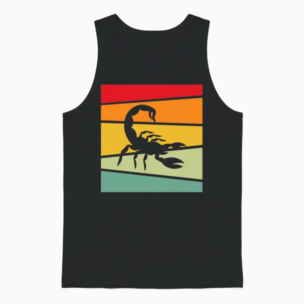 Scorpion Retro Unisex Tank Top in Black