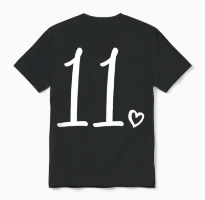 11st Birthday Girls Number 11 Elves Cute 11 Years Old T-Shirt, Black, S Unisex T-Shirt - Black