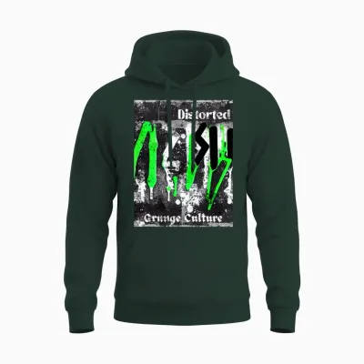 Street Culture Grunge Style Unisex Hoodie - Forest