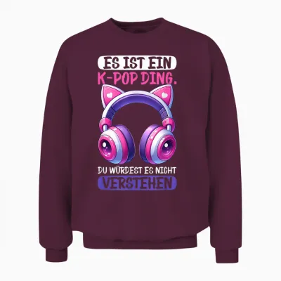 K-Pop Koreanischer Fanartikel Fingerherzen Kpop Liebe Kdrama Unisex Sweatshirt - Maroon