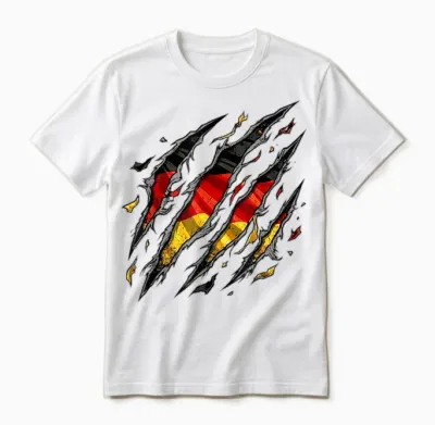 Deutschland Design Mit Der Deutschen Flagge Germany Unisex T-Shirt - White