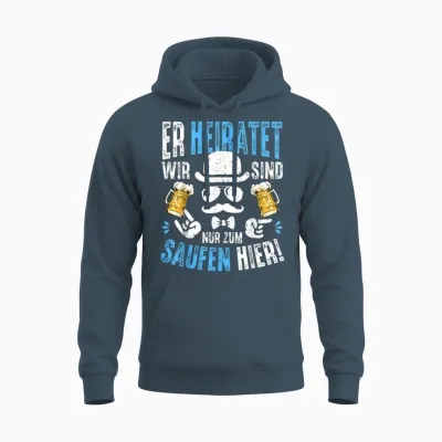 Hen Party T-Shirt Men's Bachelor Party T-Shirt, Black, S Unisex Hoodie - Dark Heather