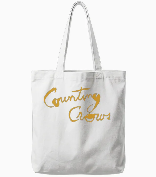 Vintage Counting Tote Bags in White
