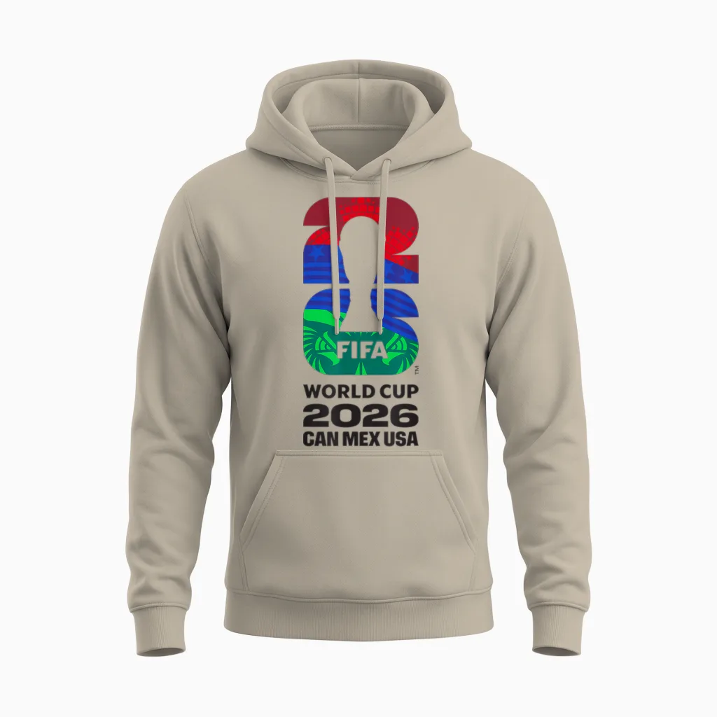 Fifa World Cup26 Fifa Host Country Logo Flags Unisex Hoodie in Sand