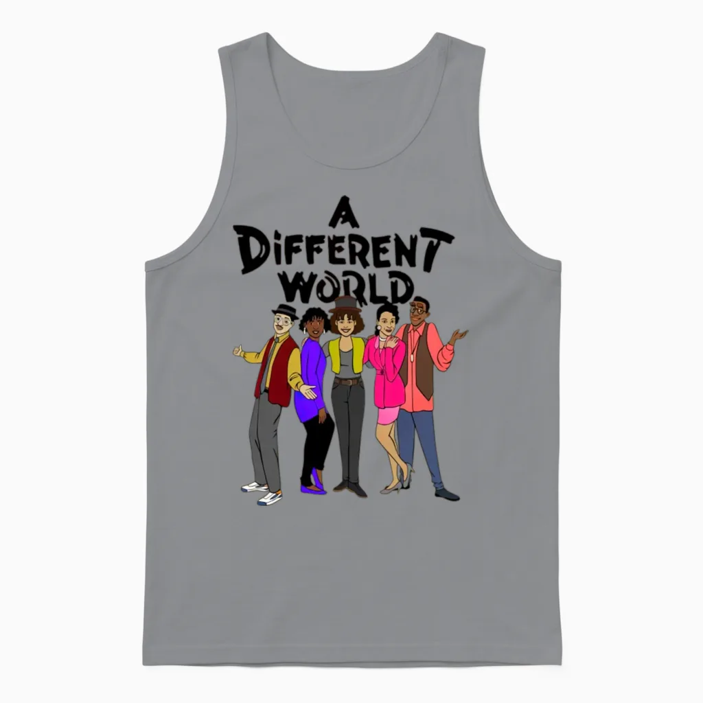 Black Tv Shows a Different World Black Tv Shows Unisex Tank Top in Sport Grey