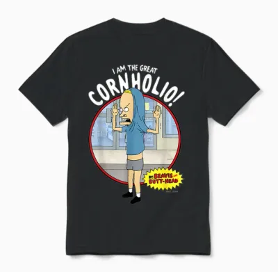 Beavis and Butt-Head the Great Cornholio Graphic Unisex T-Shirt - Black