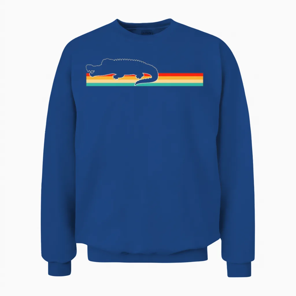 Crocodile Retro Unisex Sweatshirt in Royal