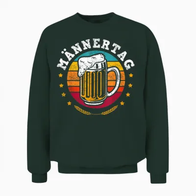 Männertag Saufen Männertour Bier Fan Bierflasche Alkohol Unisex Sweatshirt - Forest