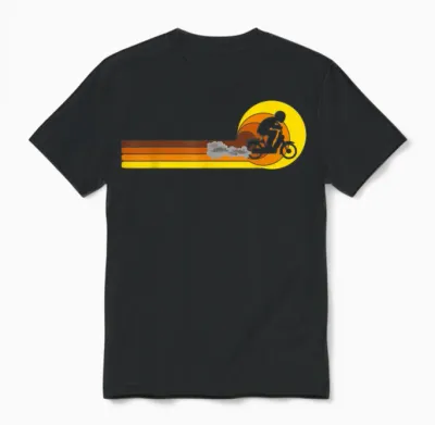 Mofa Mofaroller Moped Mofafahrer Vintage 70er 80er Mofa Unisex T-Shirt - Black