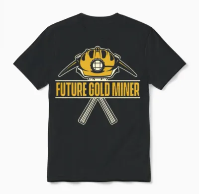 Gold Mining Unisex T-Shirt - Black