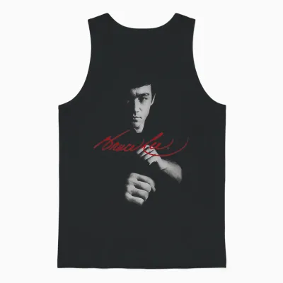 Bruce Lee in the Shadows Signature Unisex Tank Top - Black