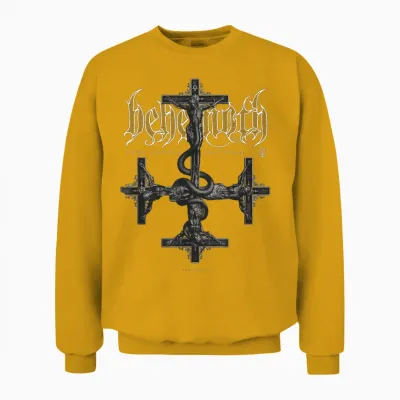 Behemoth Opus Grey Cross T-Shirt, Black Unisex Sweatshirt - Gold