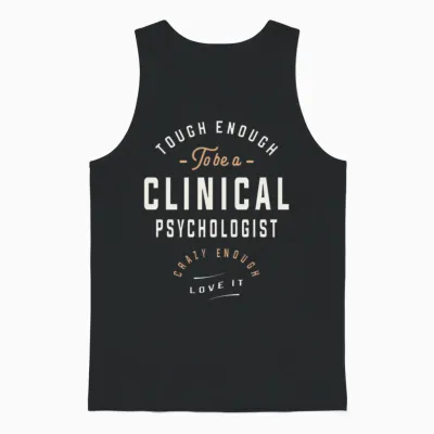 Crazy About Clinical Psychology - Tough & Loving Unisex Tank Top - Black