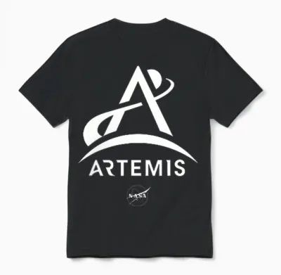 Nasa Artemis Mission Logo Unisex T-Shirt - Black