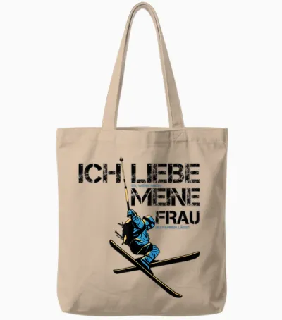 Ich Liebe Es Wenn Mich Meine Frau Ski Fahren Lässt Skifahrer Tote Bags - Natural