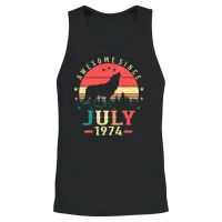 In July 1974 Retro Unisex Tank Top - Black – 2