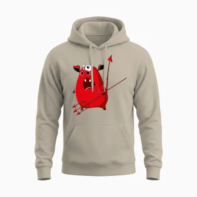 Cartoons-Funny-Imp Unisex Hoodie - Sand