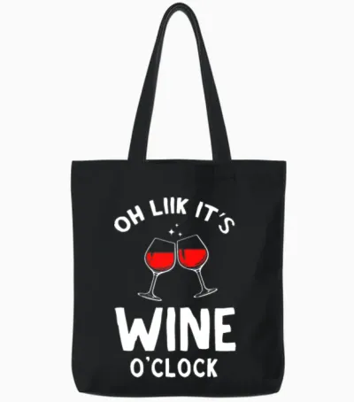 Wine Lovers Funny Women Funny Mom Wife Tote Bags - Black