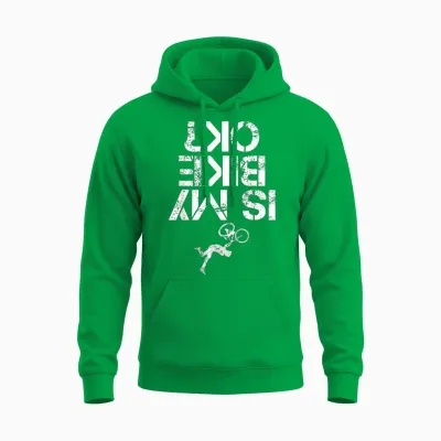 Is My Mountain Bike Ok Funny Mountain Biking Biker Gift Unisex Hoodie - Irish Green