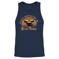 Vintage Sunset with Gold Coins Unisex Tank Top - Navy – 2