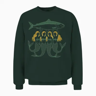 Mermaids & Sardines Unisex Sweatshirt - Forest