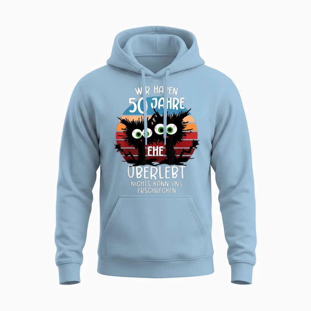 50 Jahre Verheiratet Goldene Hochzeit 50 Hochzeitstag Unisex Hoodie in Light Blue