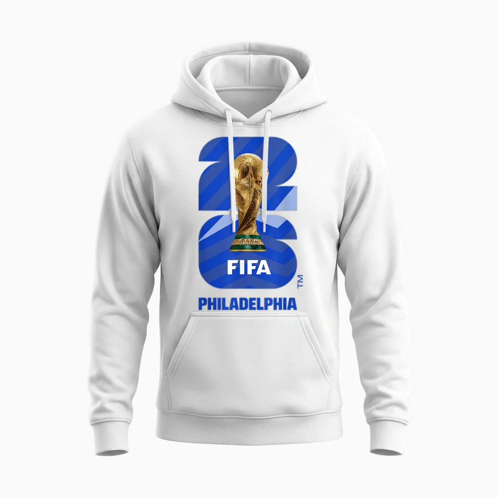 Fifa World Cup26 Philadelphia Trophy Color Unisex Hoodie in White
