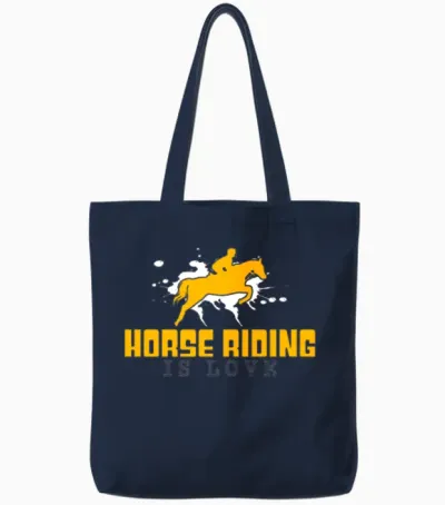 Horse Riding Is Love Tote Bags - Navy