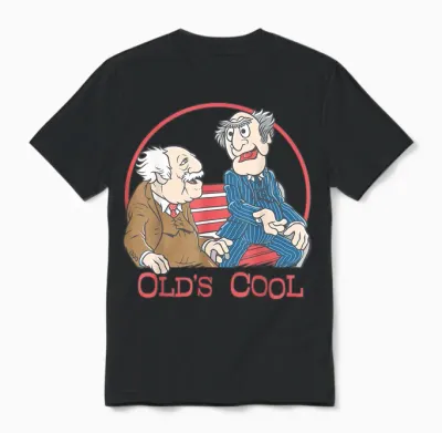 Disney the Muppets Statler and Waldorf Old's Cool Unisex T-Shirt - Black