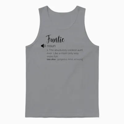 Funny Funtie Definition Unisex Tank Top - Sport Grey