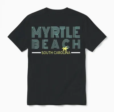 Myrtle Beach Retro Unisex T-Shirt - Black