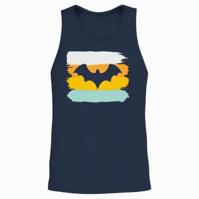 Bat Retro Unisex Tank Top - Navy