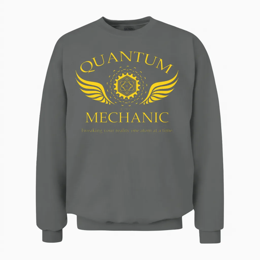 Quantum Mechanic-O Mechanics Unisex Sweatshirt in Graphite Heather
