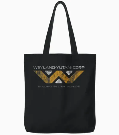 Weyland Yutani Corp Tote Bags - Black