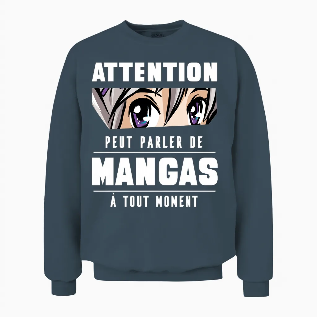 Manga Anime Birthday Gift Man Teen Boy Girl Unisex Sweatshirt in Dark Heather