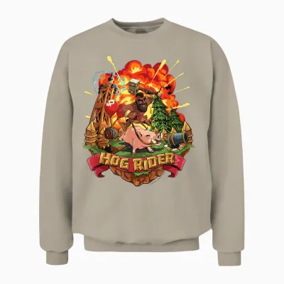 Clash of Clans Hog Rider Epic Explosion Logo Unisex Sweatshirt - Sand