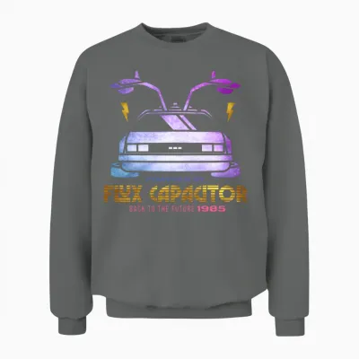 Back to the Future Powered by Flux Capacitor Unisex Sweatshirt - Graphite Heather