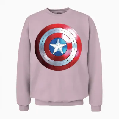 Marvel Studios Captain America 4: Brave New World Shield T-Shirt, Black Unisex Sweatshirt - Light Pink