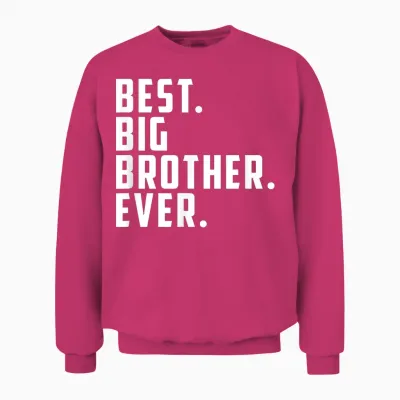 Best Big Brother Ever T-Shirt, Black, S Unisex Sweatshirt - Heliconia