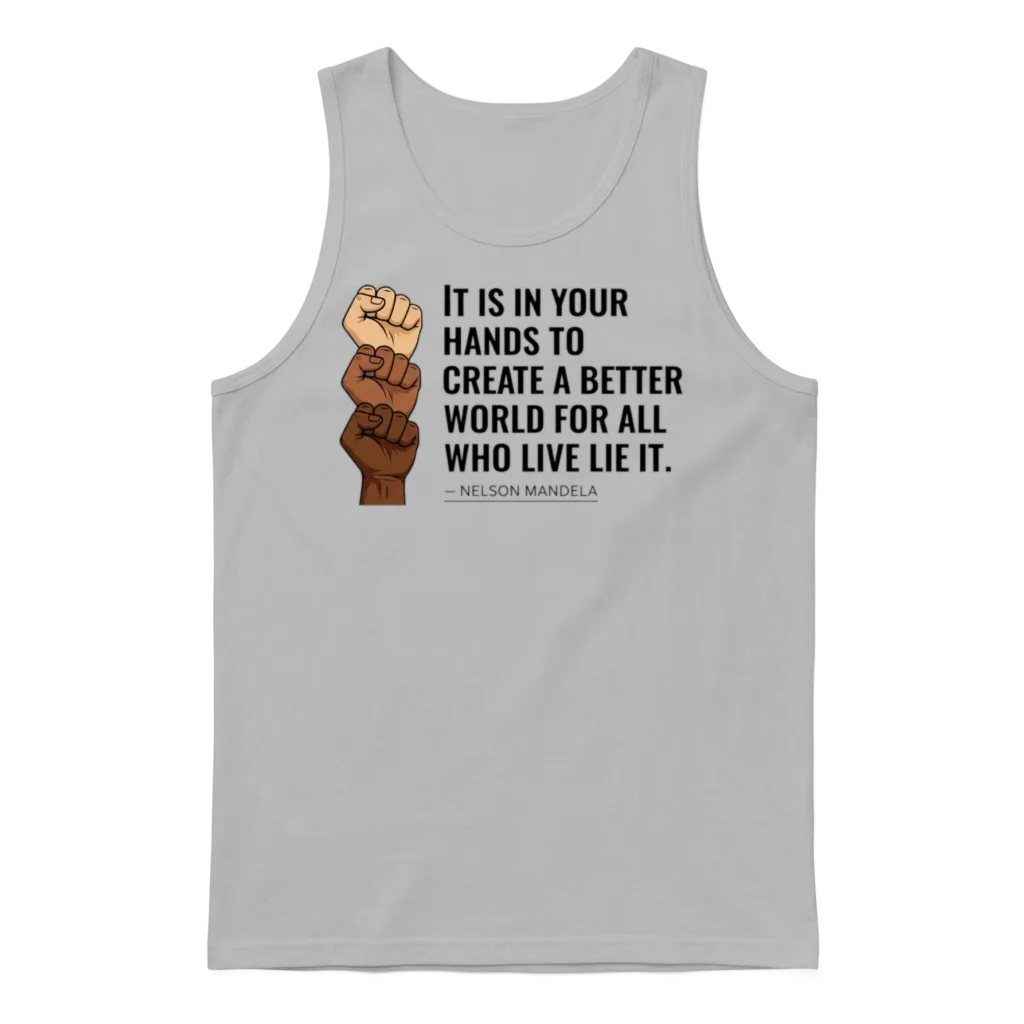 Create a Better World Unity Design Unisex Tank Top - Ash