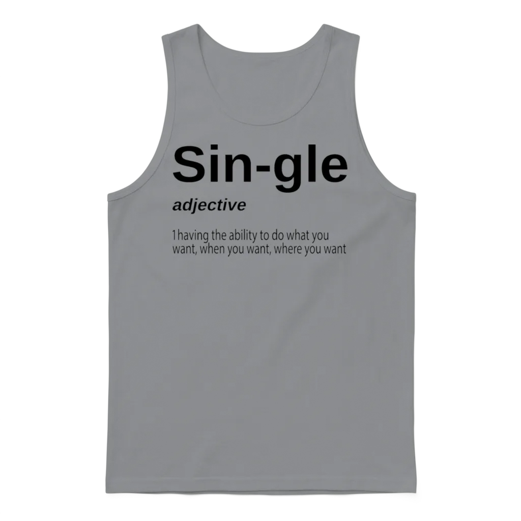 Funny Single Definition-Single Definition Unisex Tank Top - Sport Grey