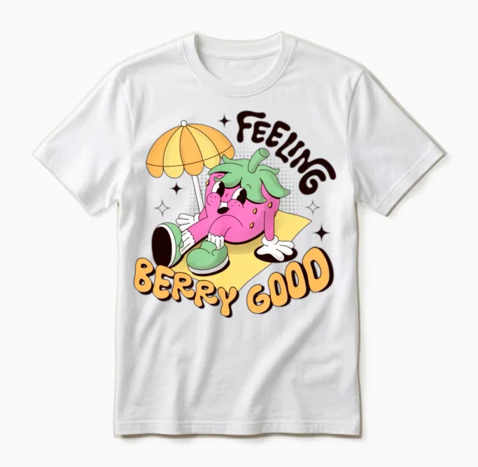 Retro Style Unisex T-Shirt in White