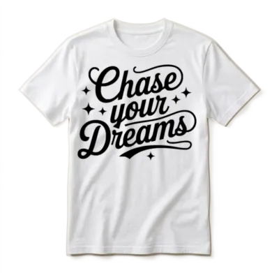Chase Your Dream – Motivational Quote Unisex T-Shirt - White