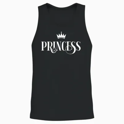 Princess White - Princess Unisex Tank Top - Black